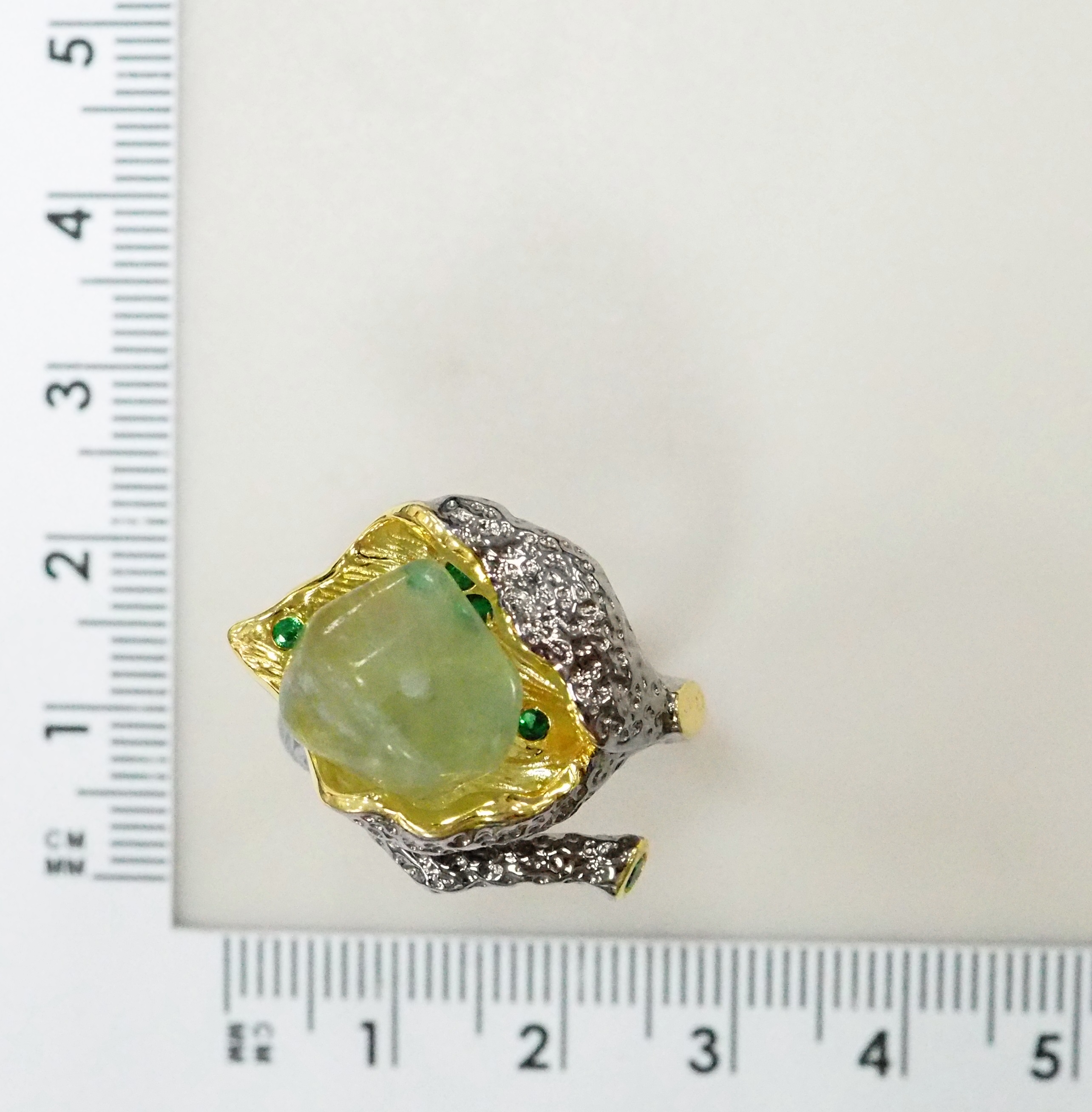 Серебряное кольцо сфлюоритом
